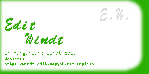 edit windt business card